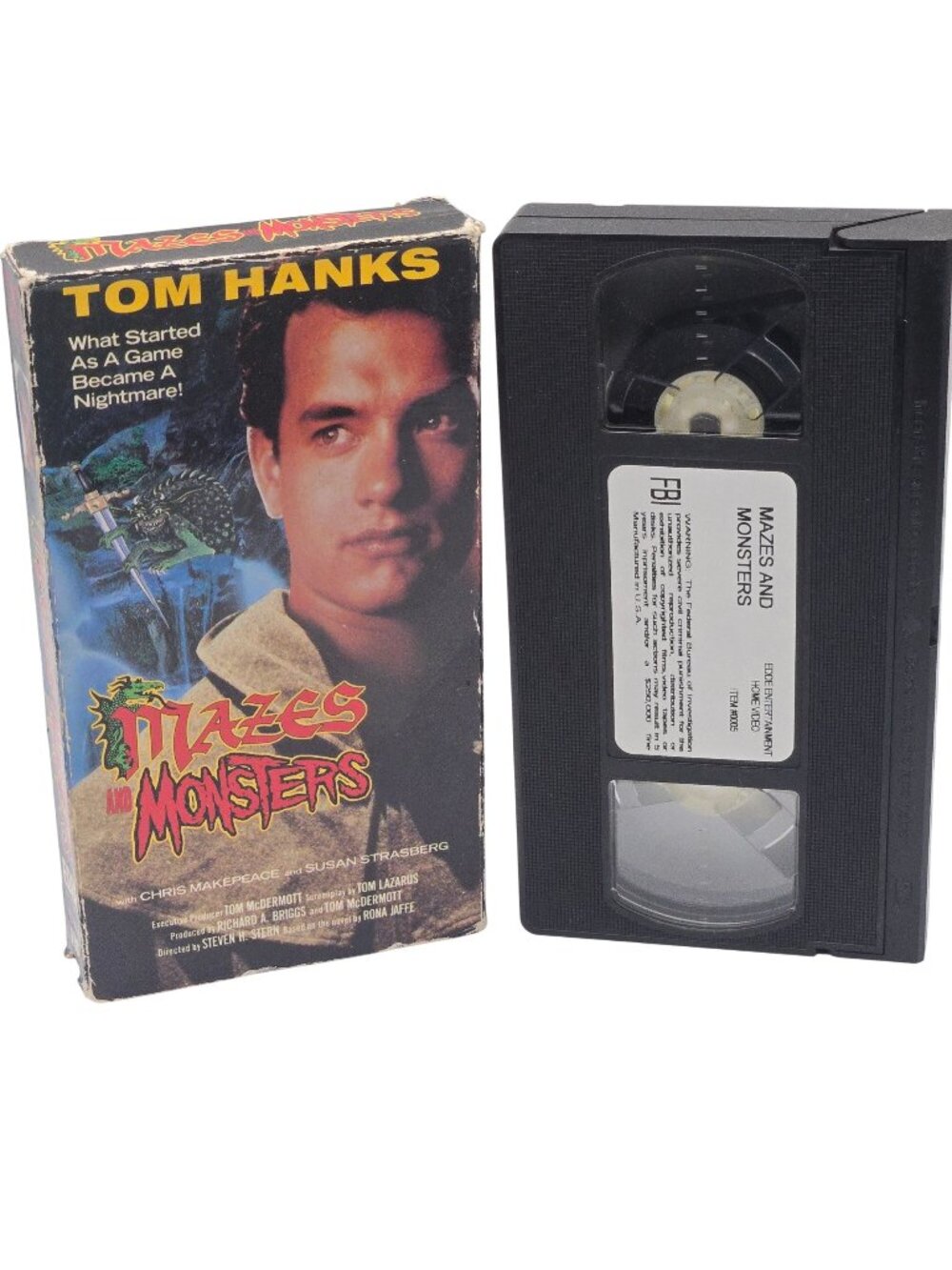 Mazes And Monsters VHS 1982 Tom Hanks RPG Fantasy  Thriller Movie Vintage